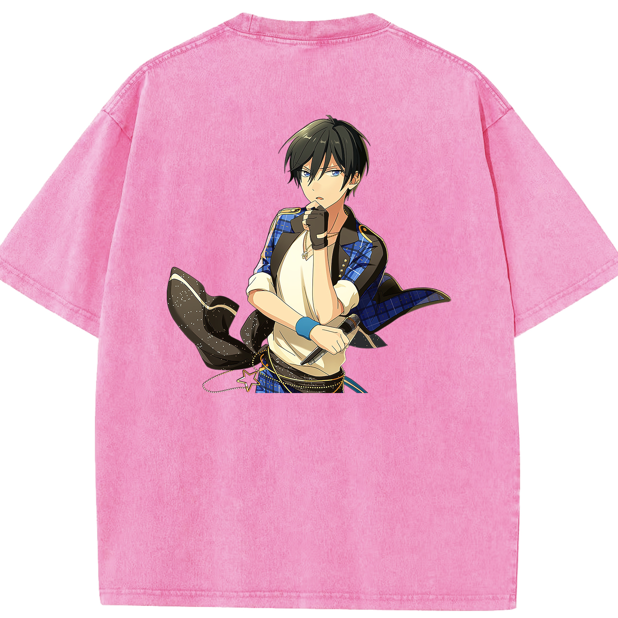 （画像用） あんさんぶるスターズ! Ensemble Stars 綿100% ヴィンテージ風 半袖Tシャツ（背面プリント）